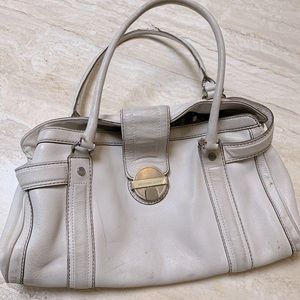 Genuine Michael Kors white leather handbag